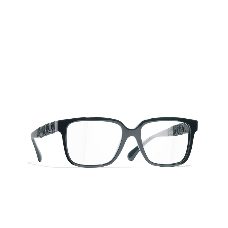 CHANEL square Eyeglasses 1459 dark green