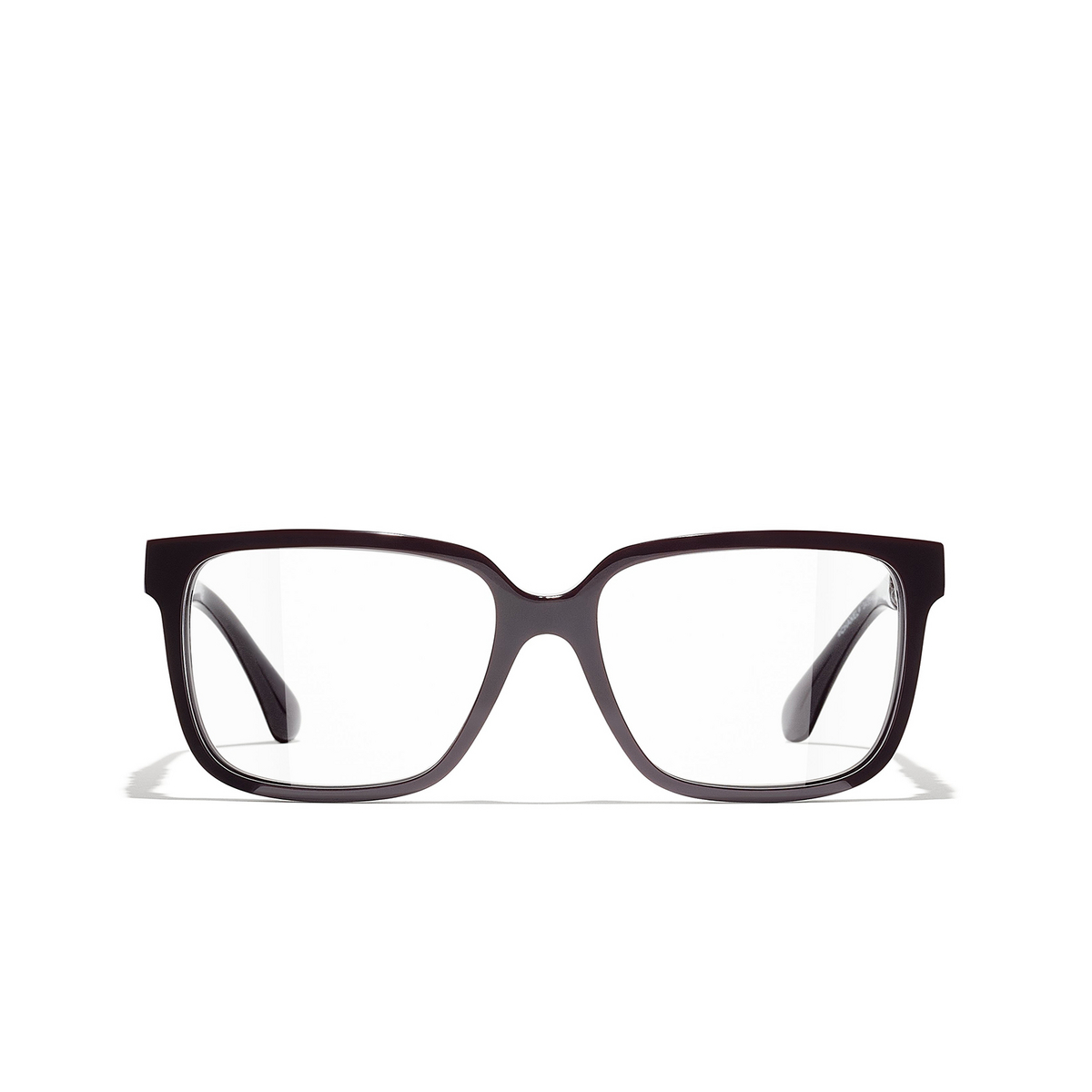 CHANEL square Eyeglasses 1461 Burgundy - front view