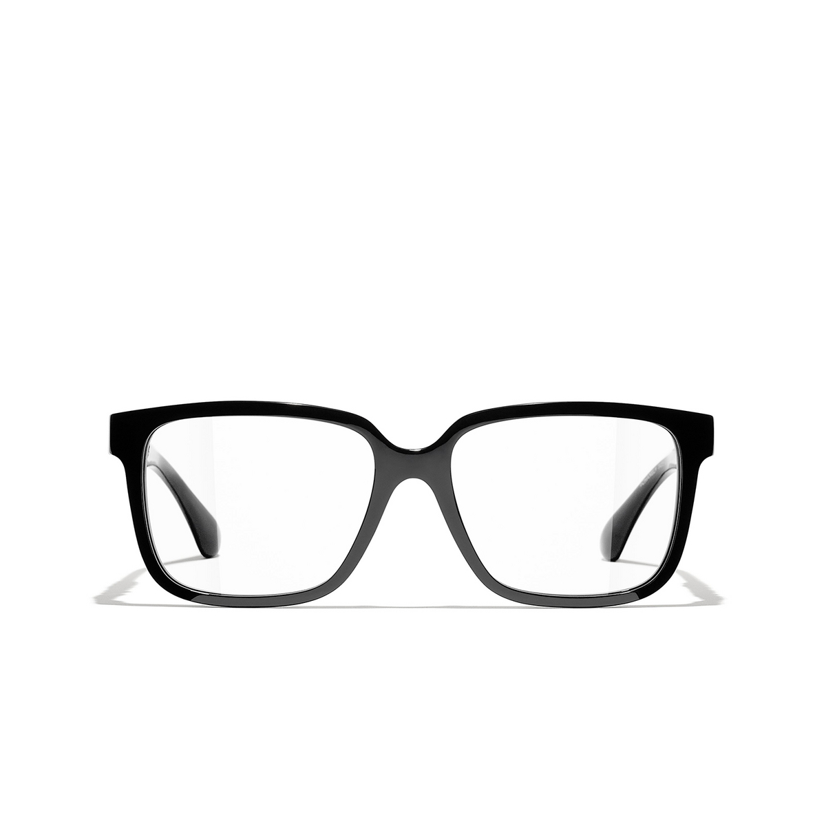 CHANEL square Eyeglasses C622 Black - front view