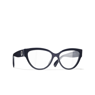 CHANEL cateye Eyeglasses 1643 blue