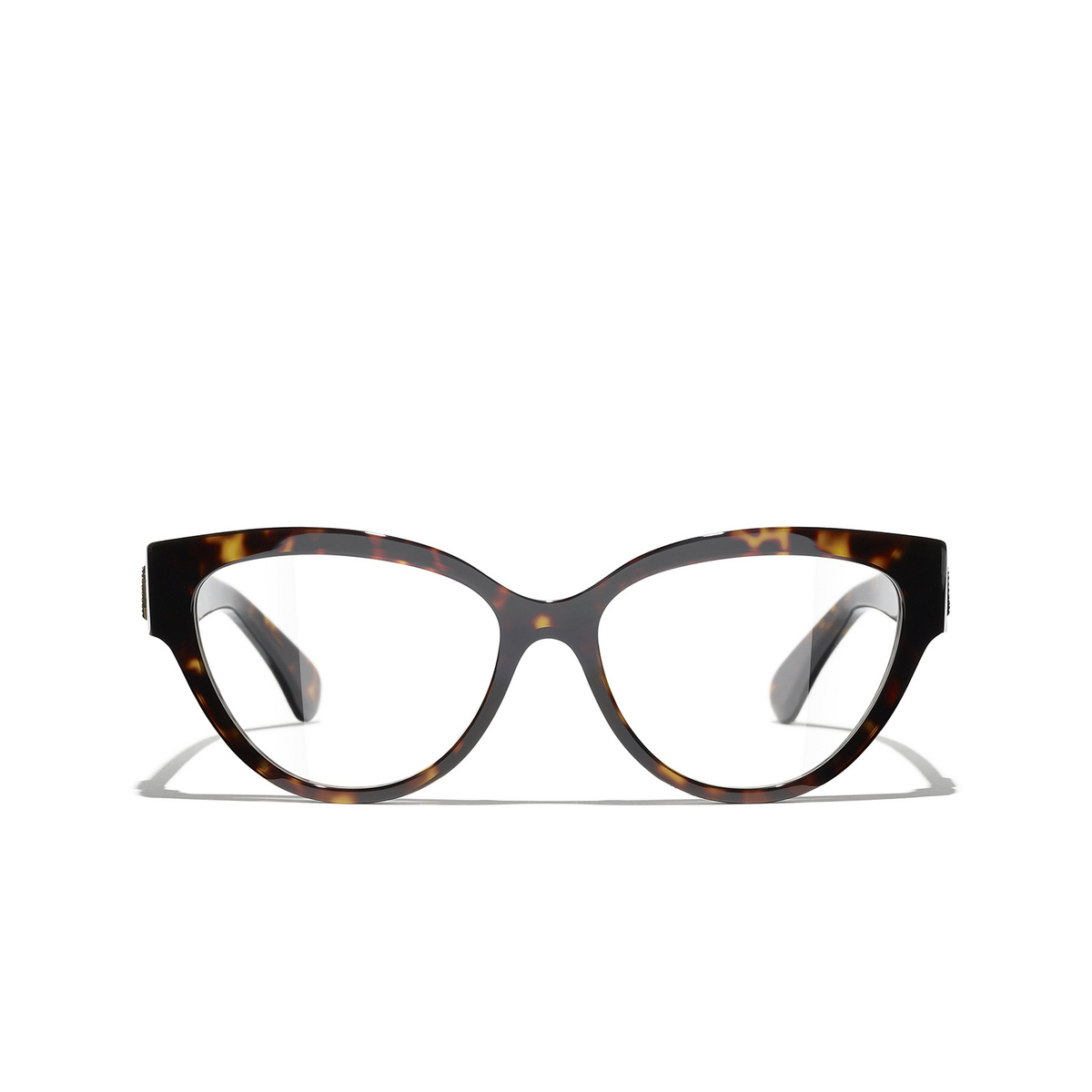CHANEL cateye Eyeglasses C714 Dark Tortoise - front view