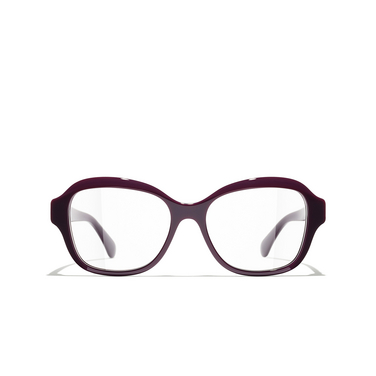 CHANEL square Eyeglasses 1068 burgundy - front view