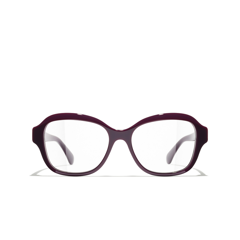 CHANEL square Eyeglasses 1068 burgundy