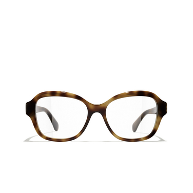 CHANEL square Eyeglasses 1717 tortoise - front view