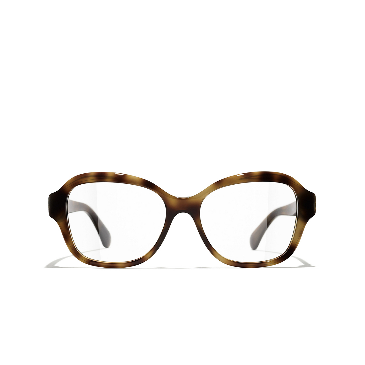 CHANEL square Eyeglasses 1717 Tortoise - front view
