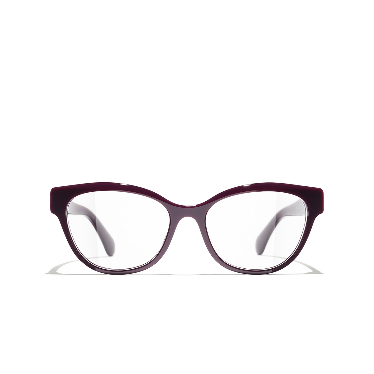 CHANEL square Eyeglasses 1068 Burgundy - front view