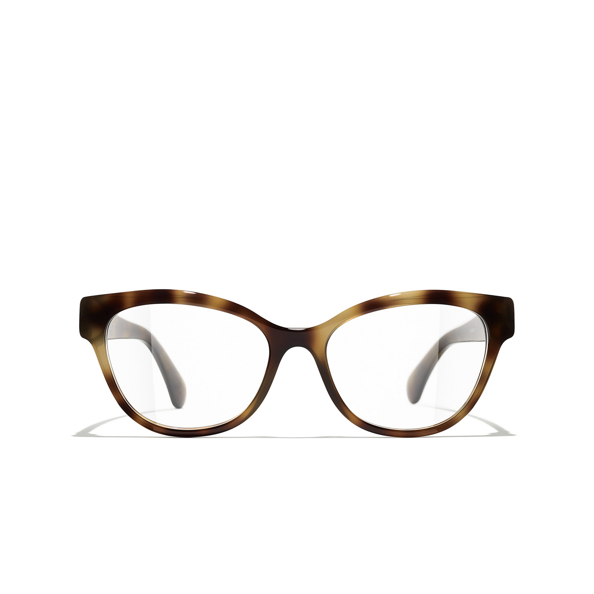 CHANEL square Eyeglasses 1717 Tortoise - front view