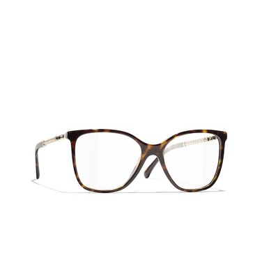 CHANEL square Eyeglasses c714 dark tortoise