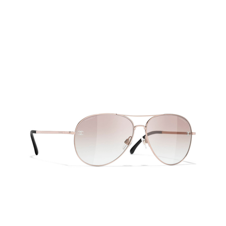 CHANEL pilot Sunglasses C11713 pink gold