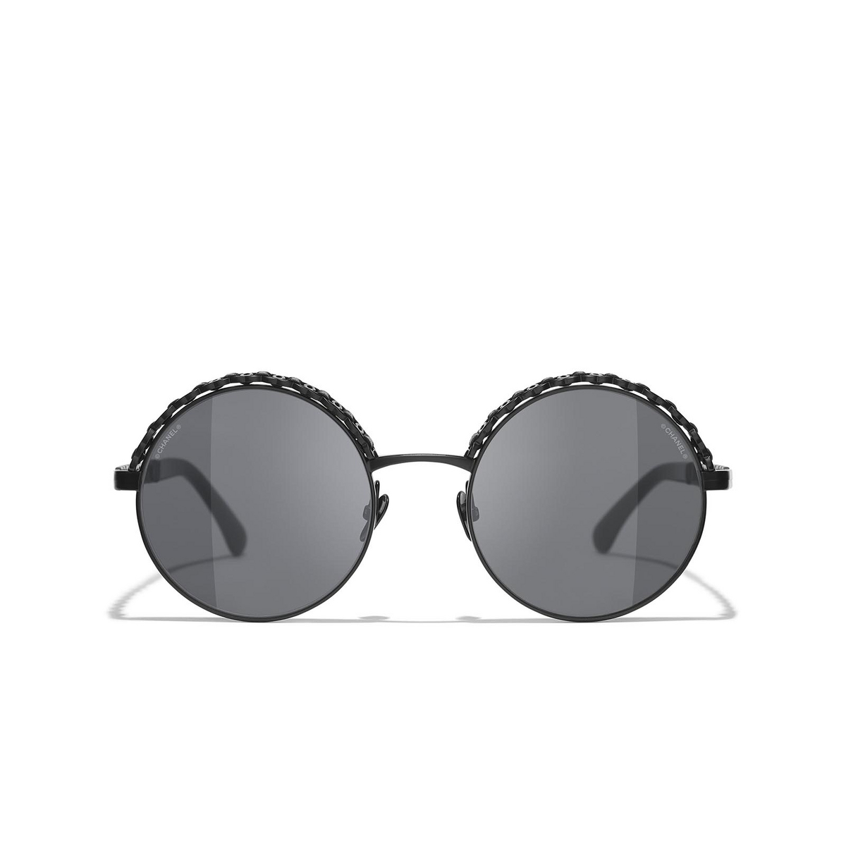 CHANEL round Sunglasses C101S4 Black - front view