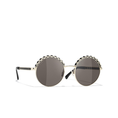CHANEL round Sunglasses C395/3 gold - three-quarters view