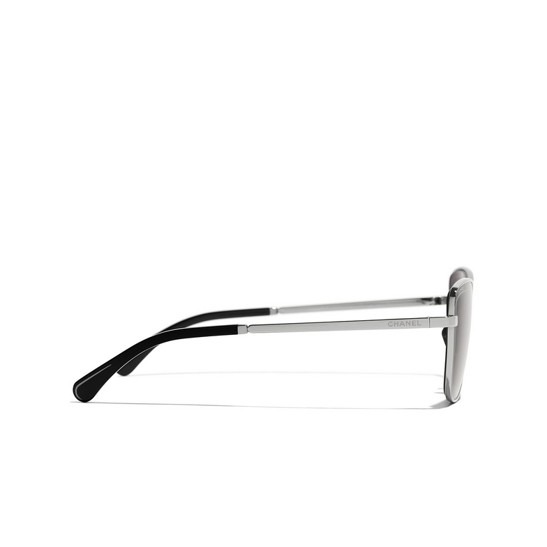 CHANEL Katzenaugenförmige sonnenbrille C108/3 dark silver