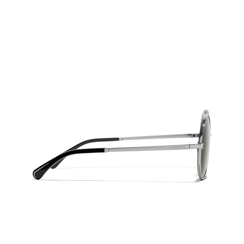 CHANEL round Sunglasses C108/3 dark silver