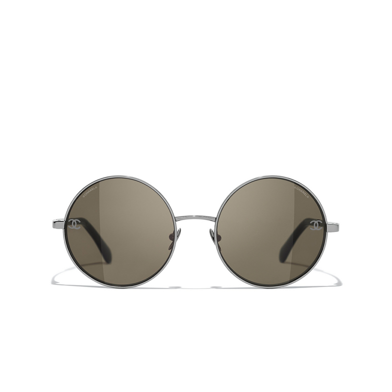 Solaires rondes CHANEL C108/3 dark silver