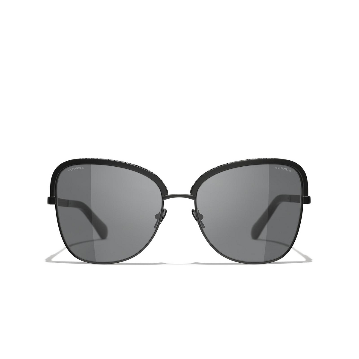 CHANEL square Sunglasses C101S4 Black - front view