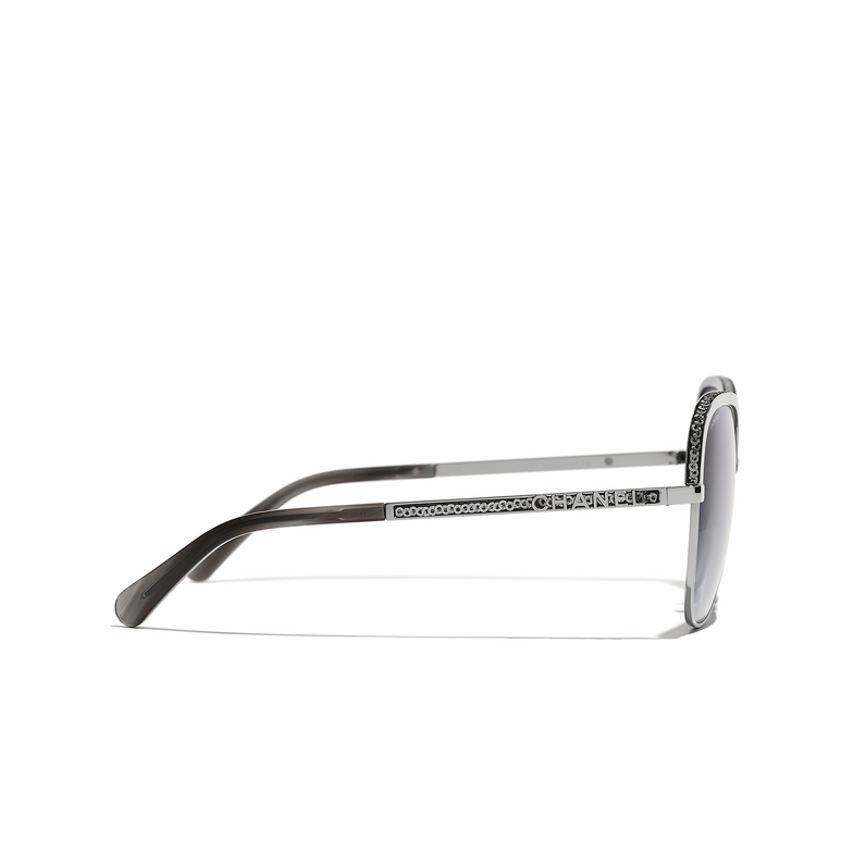CHANEL square Sunglasses C108S6 dark silver