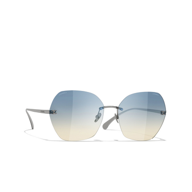 CHANEL square Sunglasses c10879 dark silver