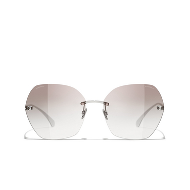CHANEL square Sunglasses C12413 silver - front view