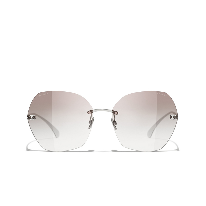 CHANEL square Sunglasses C12413 silver