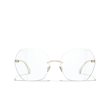 CHANEL square Sunglasses C395SB gold & black - front view