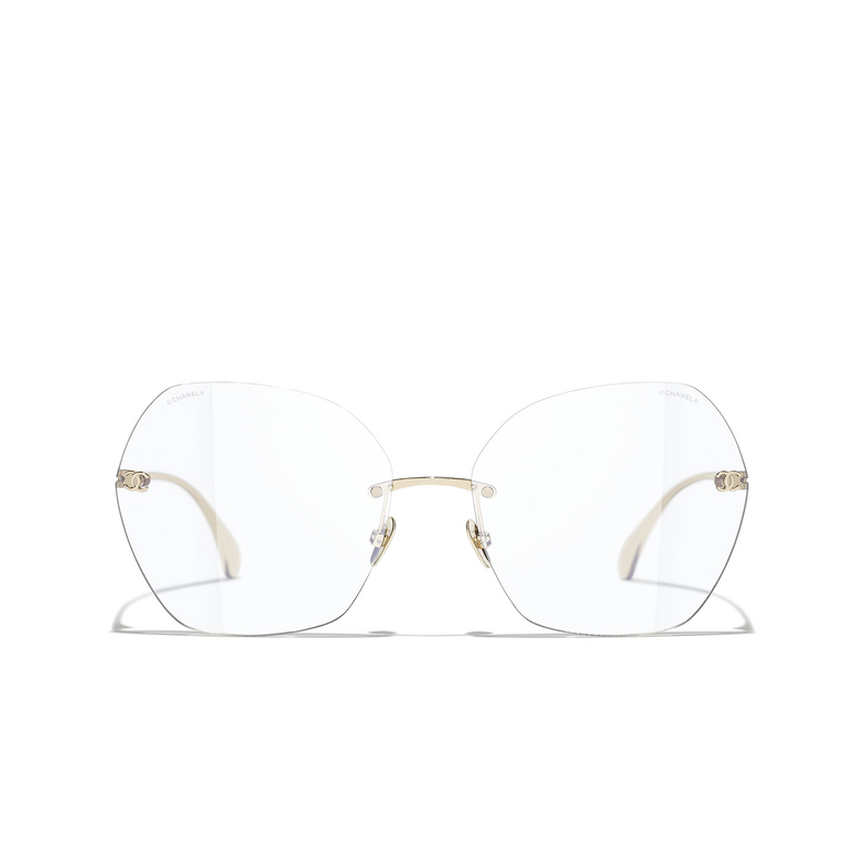 CHANEL square Sunglasses C395SB gold & black