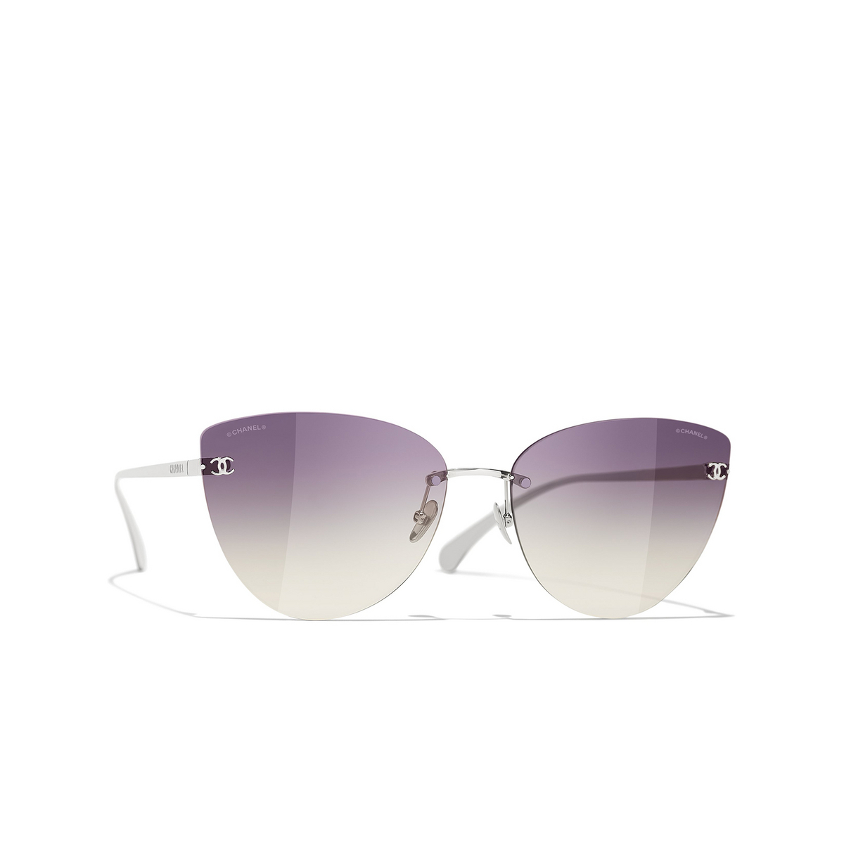 CHANEL cateye Sunglasses C1242Q Silver