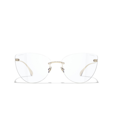CHANEL cateye Sunglasses C395SB gold & black - front view