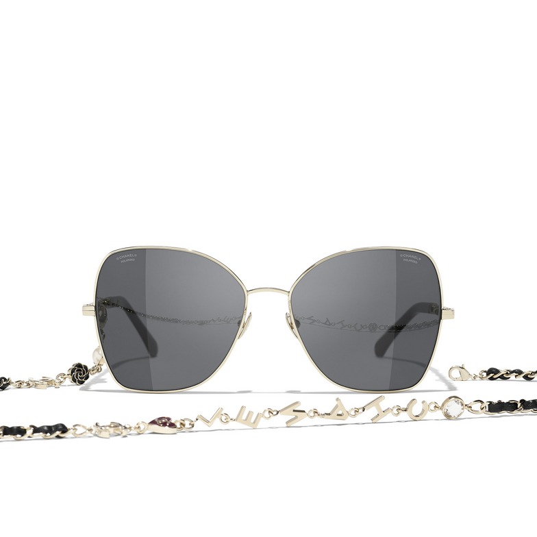 CHANEL butterfly Sunglasses C395T8 gold & black