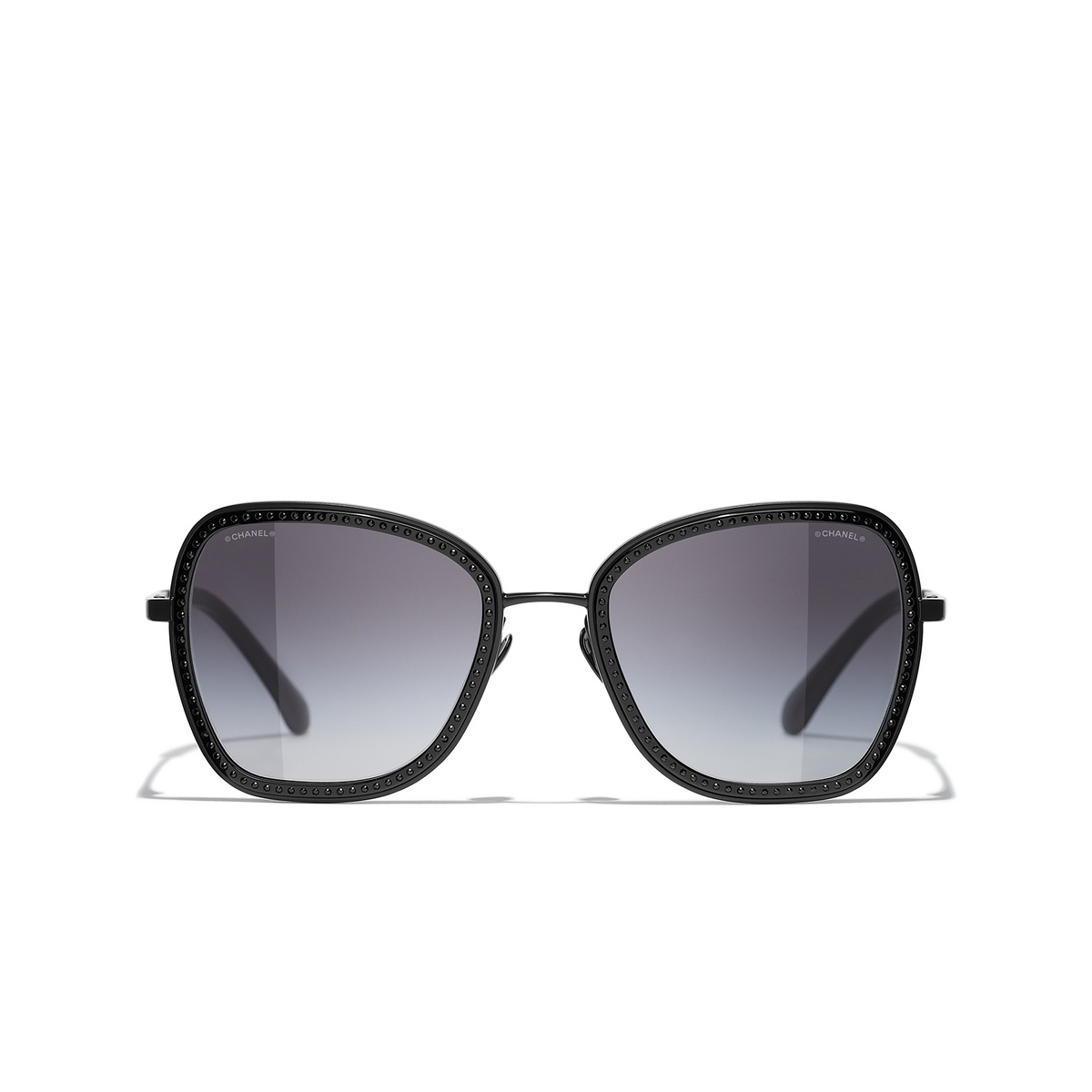 CHANEL square Sunglasses C101S6 Matte Black - front view
