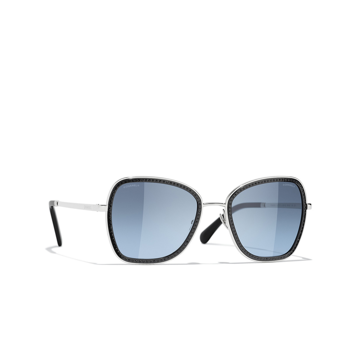 CHANEL square Sunglasses C135S2 Silver - three-quarters view