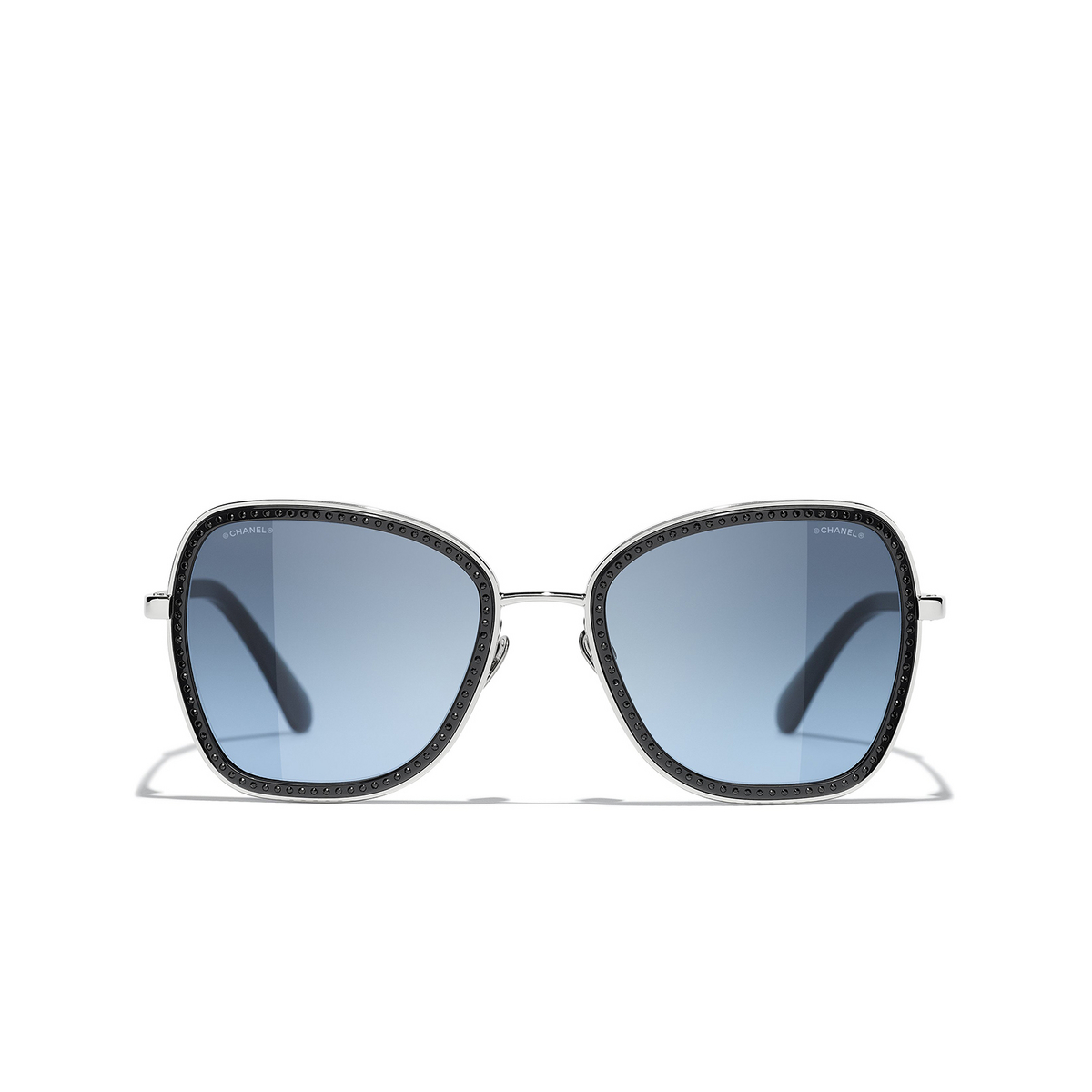 CHANEL square Sunglasses C135S2 Silver - front view