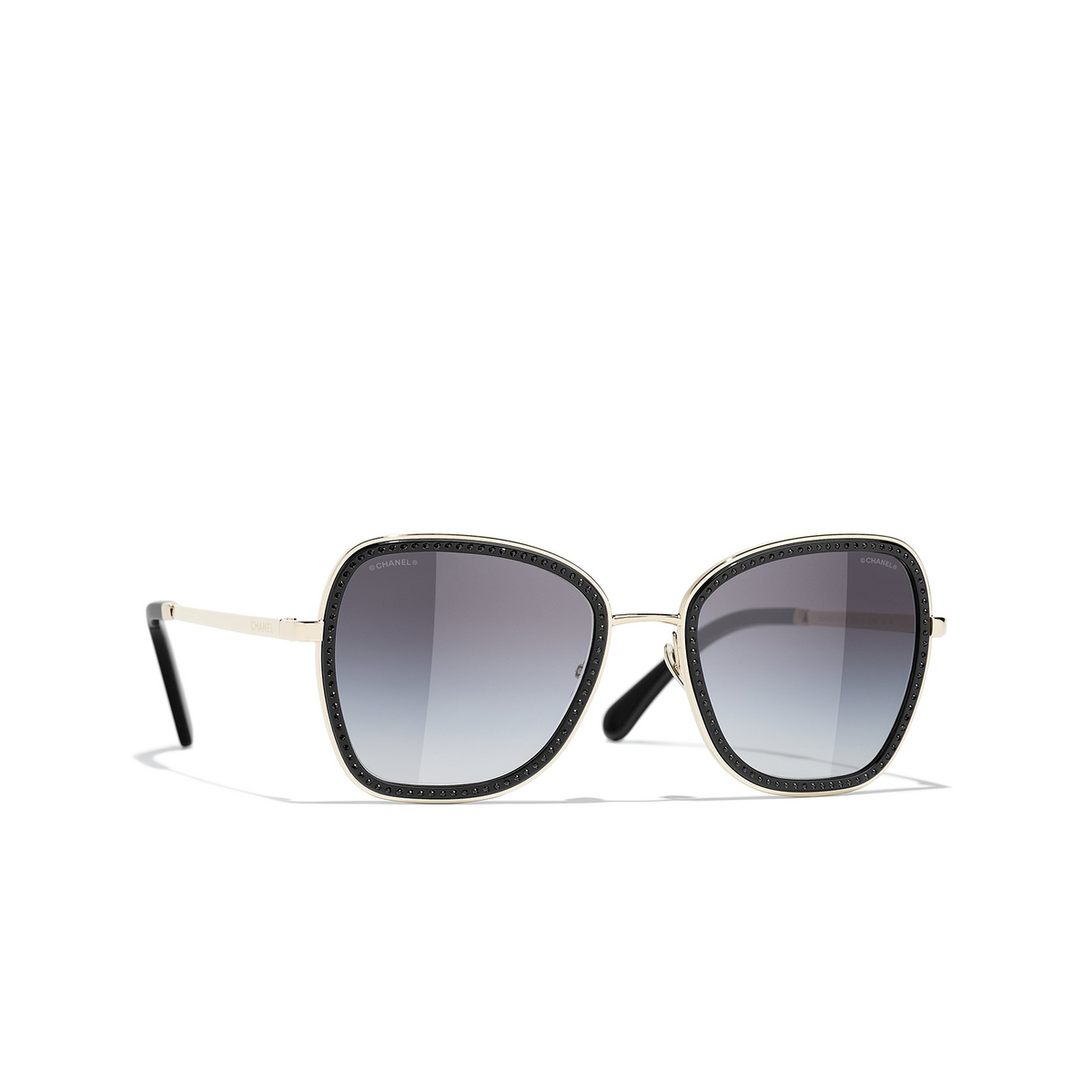 CHANEL square Sunglasses C395S6 Gold - three-quarters view