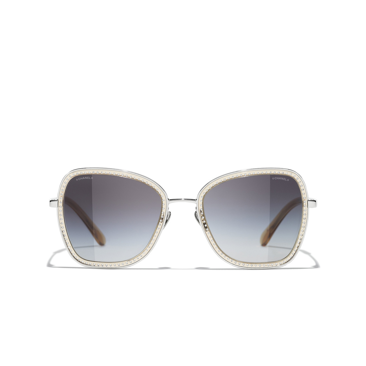 CHANEL square Sunglasses C475S6 Silver - front view
