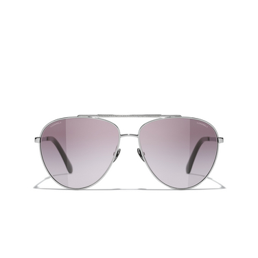 CHANEL pilot Sunglasses c108s1 dark silver - front view
