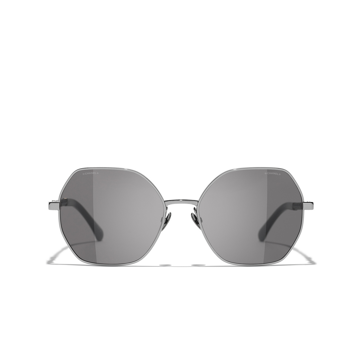 CHANEL square Sunglasses C10833 Gold & Dark Green - front view