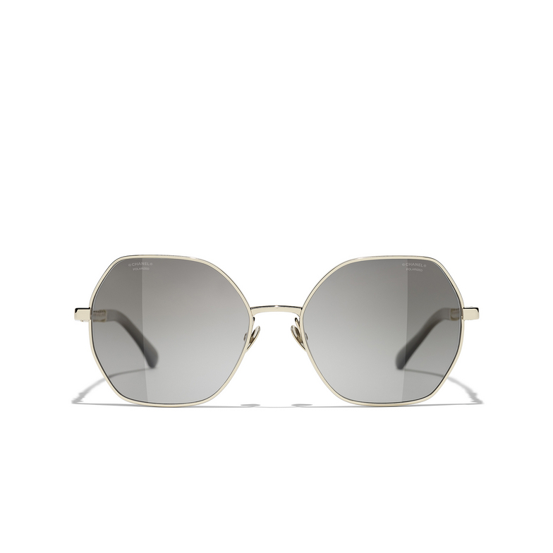 CHANEL square Sunglasses C395M3 gold & black
