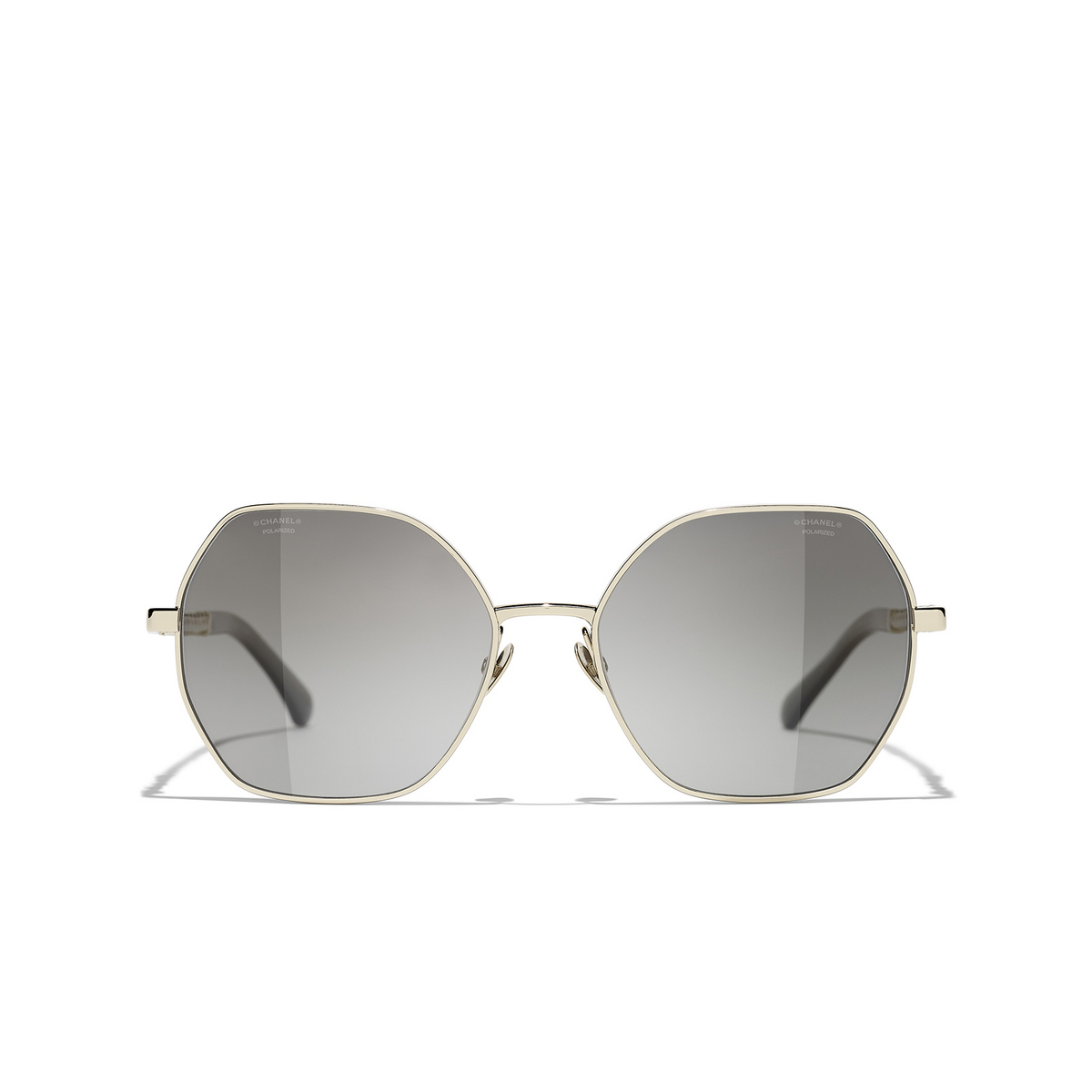 CHANEL square Sunglasses C395M3 Gold & Black - front view