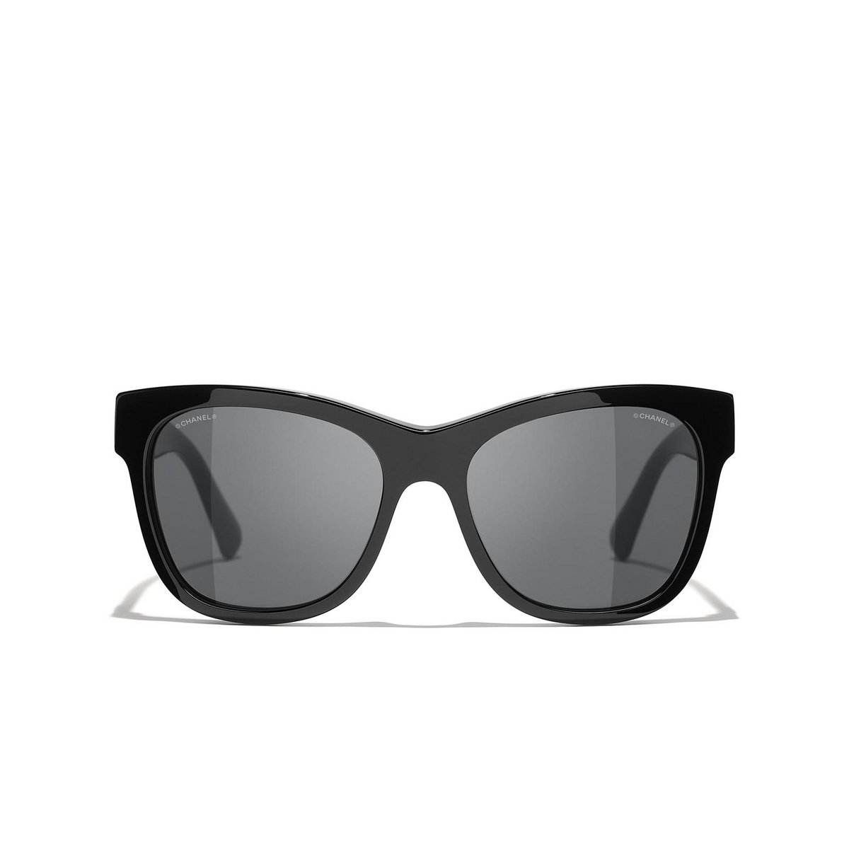 CHANEL square Sunglasses C501S4 Black - front view