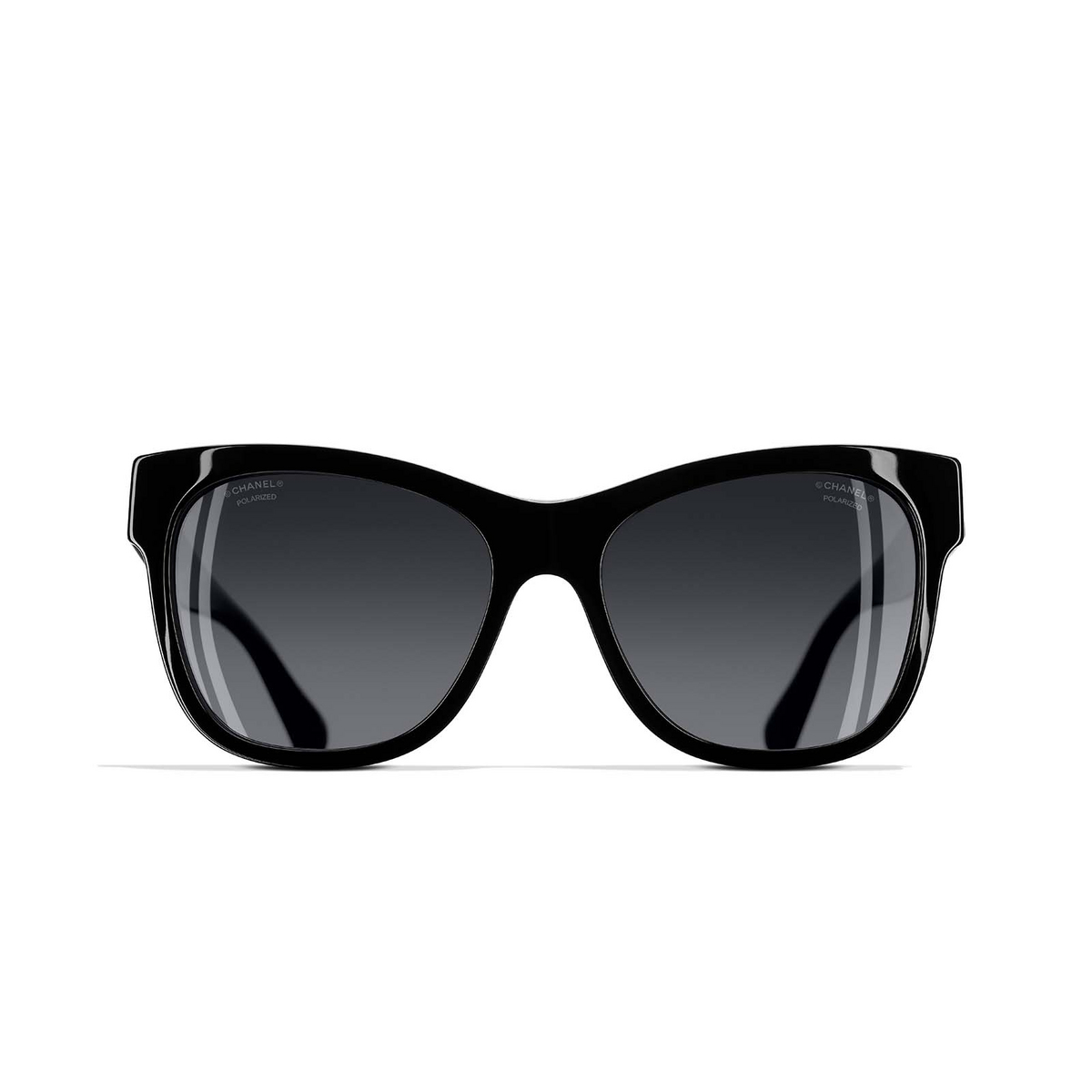 CHANEL square Sunglasses C501S8 Black - front view