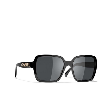 CHANEL square Sunglasses c622s4 black - three-quarters view