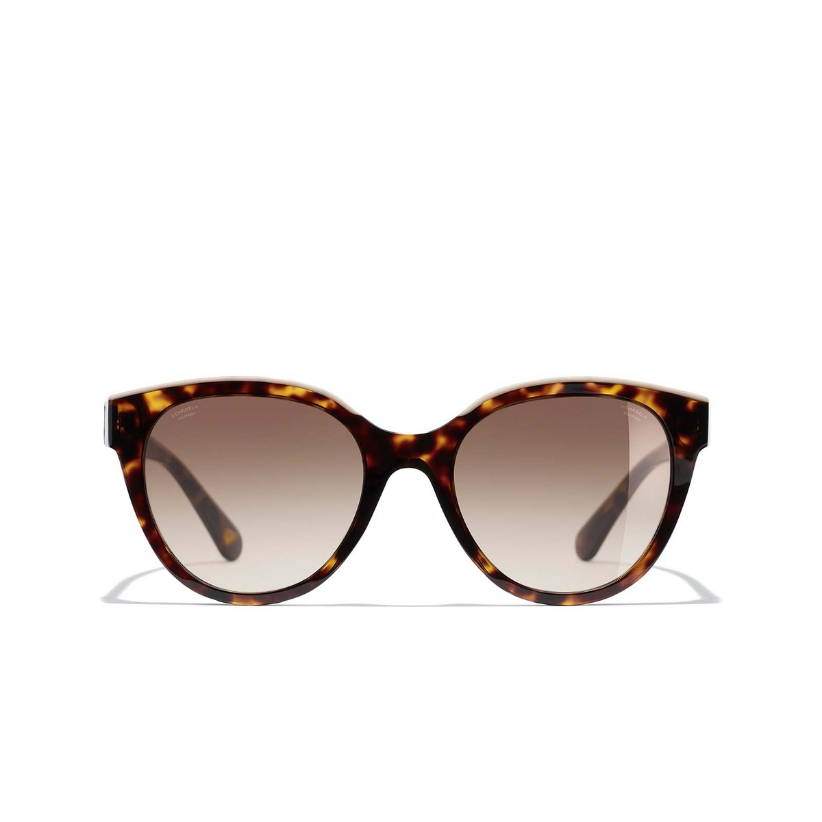 CHANEL butterfly Sunglasses 1682S9 Dark Tortoise & Beige - front view