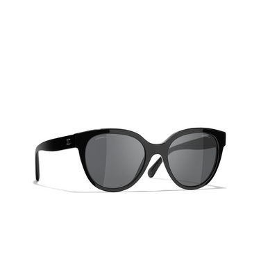 CHANEL Schmetterlingsförmige sonnenbrille C501S4 black - Dreiviertelansicht