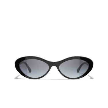 CHANEL oval Sunglasses 1710s6 black & green - front view