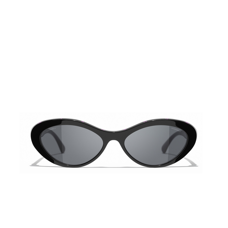 Solaires ovales CHANEL 1711S4 black & pink