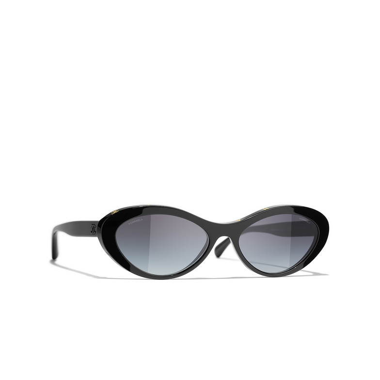 CHANEL oval Sunglasses 1712S6 black & yellow