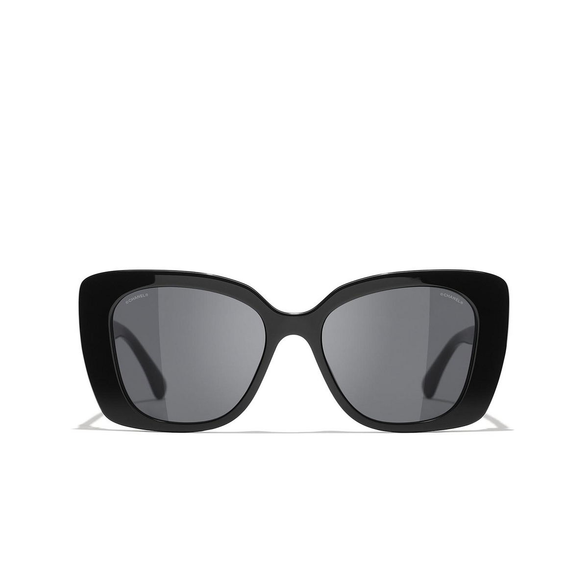 CHANEL square Sunglasses 1026S4 Black - front view