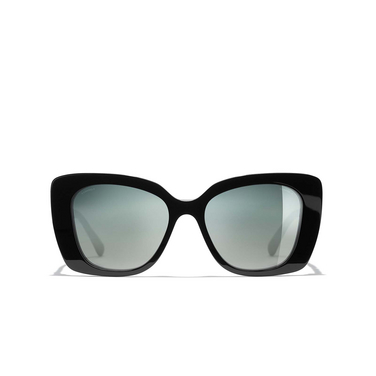 CHANEL square Sunglasses C50157 black - front view