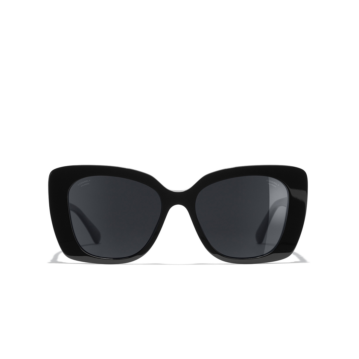 CHANEL rectangle Sunglasses C501T8 Black - front view