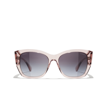 CHANEL Schmetterlingsförmige sonnenbrille 1689S6 transparent pink - Vorderansicht