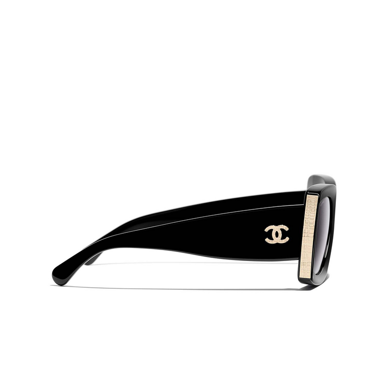 CHANEL rechteckige sonnenbrille C622S6 black & gold